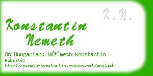 konstantin nemeth business card